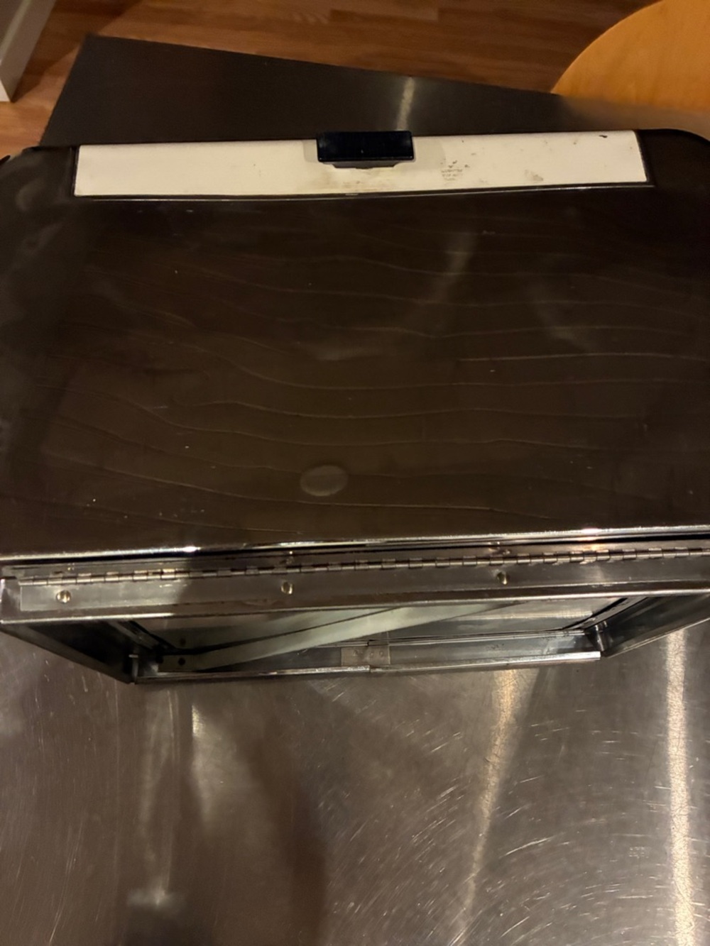 Breadette Masterware Chrome Bread Box Vintage Pie Safe w Built in Cutting Board - Picture 14 of 15